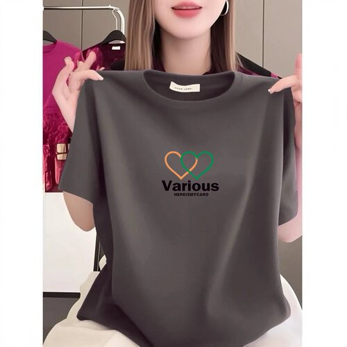 清仓捡漏中年女装外时尚圆领印花短袖T恤女宽松显瘦百搭休闲上衣