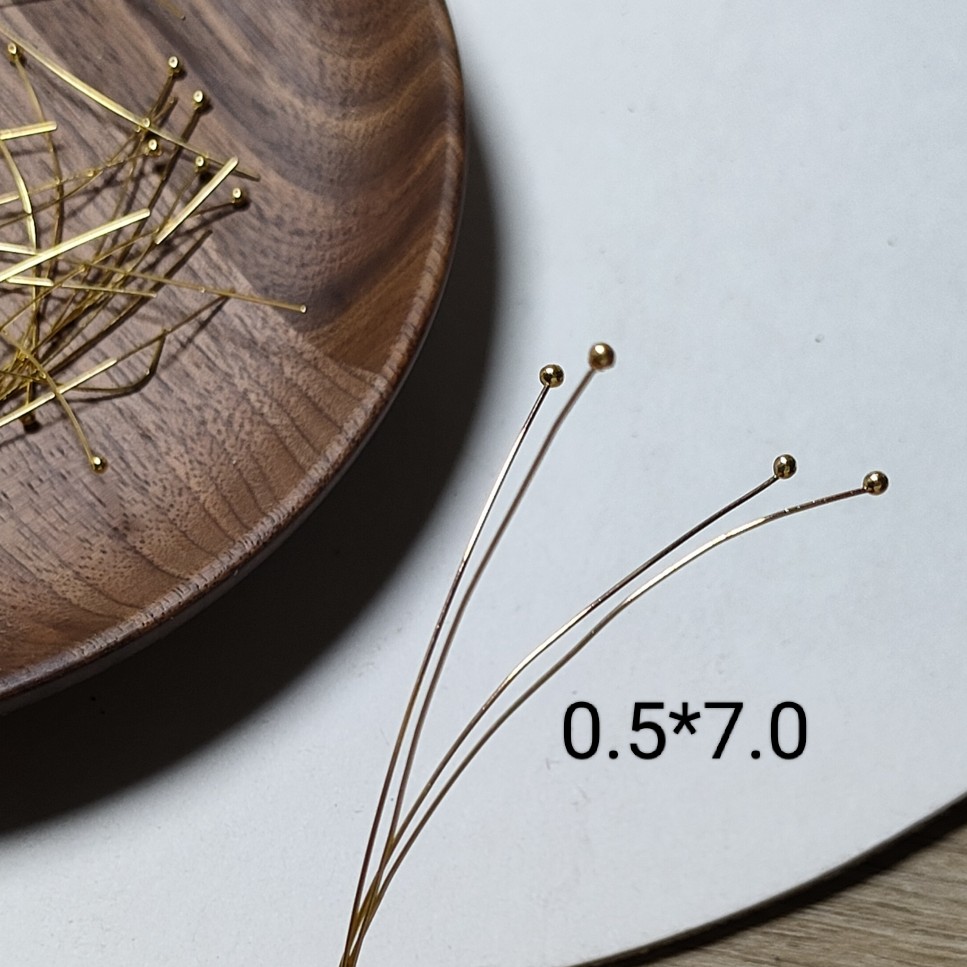 你与繁花——7*0.5加长珠针球针 纯铜高保色kc金 100颗每包