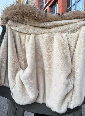 棉服女2025新款韩系超好看座山雕外套加绒加厚派克服棉衣冬季棉袄