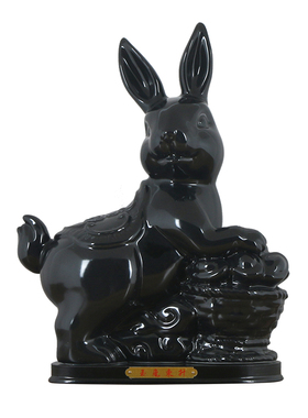 新年黑色陶瓷十二生肖摆件一全整套鼠牛虎兔龙蛇马羊猴.鸡狗猪工