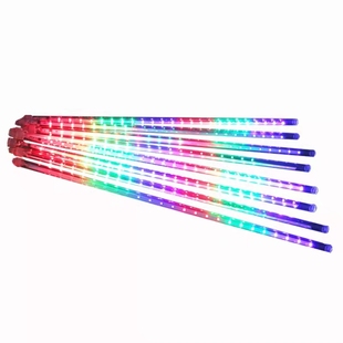 精选挂树led流星雨彩灯串灯流水太阳能户外防P水亮化工程街道装饰