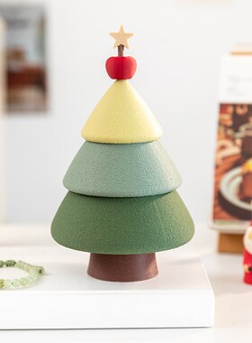 优选阿楹 治愈艺术精致小t摆件收纳梳妆台斗柜电视柜儿童房圣诞树