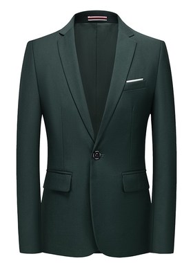 优选亮橙色一粒扣小西装外套男影楼彩色结婚礼服公司X团建活动演