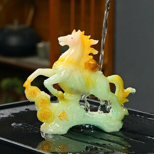 新年生肖马变色茶宠摆件精品w可养手工茶玩茶桌茶台茶盘装饰品茶