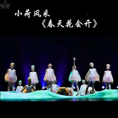 优选《春天花会开》小荷风采儿童演出服表演服舞蹈服W花朵蓬蓬裙