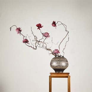 精选新中式陶瓷复古花瓶枯v枝插花玄关茶室酒店家居装饰高档侘寂