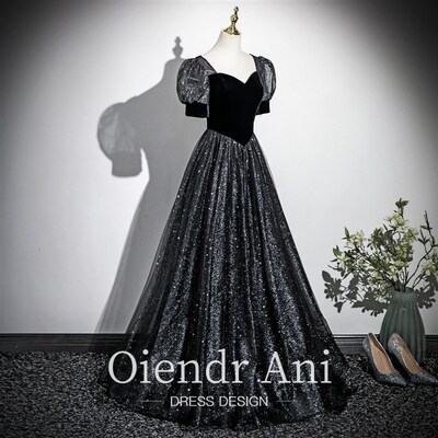 优选OiendrAn黑色声乐艺考指挥礼服裙年会主持R人合唱团演出服女