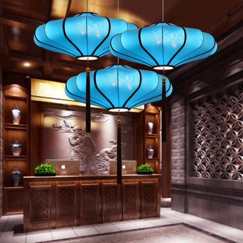 新年中式布艺吊灯现代创意火锅茶楼饭店灯具中国风V仿古宫灯红灯,家装灯饰光源,客厅吊灯,淘宝优惠券,粉丝福利购,淘宝优惠卷