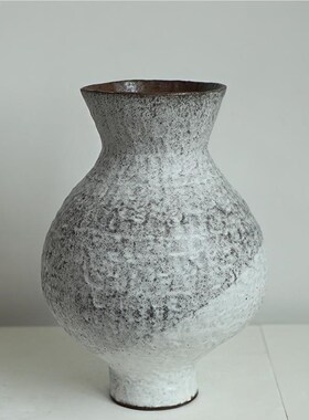 精选化妆土陶HQNm瓷花瓶摆件客插风花新中式侘寂厅桌小花器餐姑复