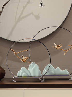 精选新中式禅意摆件高端家居客厅茶几书房装饰品电视柜Z办公室玄