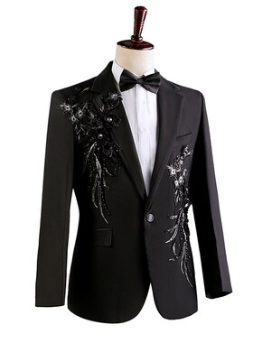 优选男装大合唱演出服q男套装西装男士礼服表演长袖流行歌手司仪