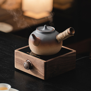 粗陶煮茶壶功夫茶具烧水泡茶壶围炉煮茶陶壶大号侧把煮茶器电陶炉