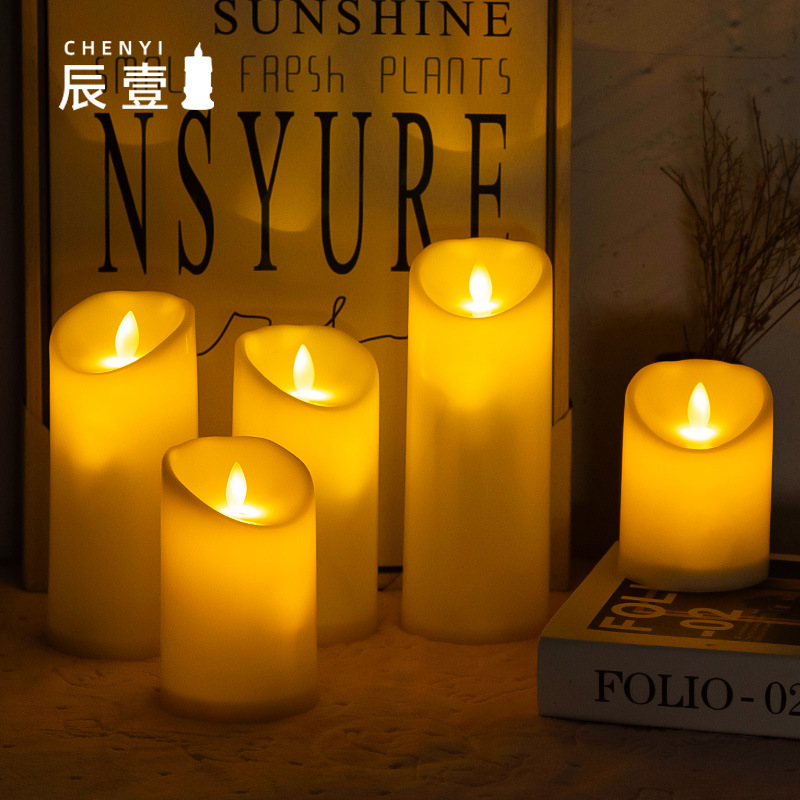 led电子蜡烛摇摆仿真蜡烛酒店KTV可遥控无烟蜡烛灯生日婚礼氛围灯