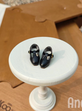 Anelf现货blythe小布娃娃鞋ob22 ob24 azone复古方头玛丽珍红与黑