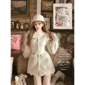 古董蕾丝领100%羊毛外套C2454 莉摩Bobon21岁暮之华 4新9折