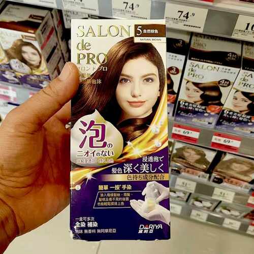 日本进口DARIYA黛莉亚泡泡沫染发剂植物遮白染发膏无味不伤发港版 - 封面