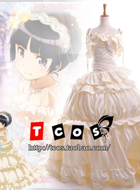 TCOS 我的妹妹哪有这么可爱 五更琉璃cos裙子黑猫cosplay婚纱花嫁