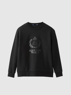 HL10054海系列男款套头圆领加绒卫衣长袖长T恤秋冬款青年流行休闲