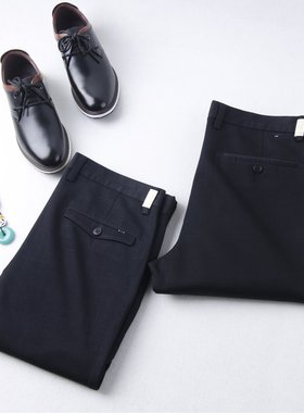 HL28182男士商务休闲提花长裤D系列剪标标准款秋款青年微弹