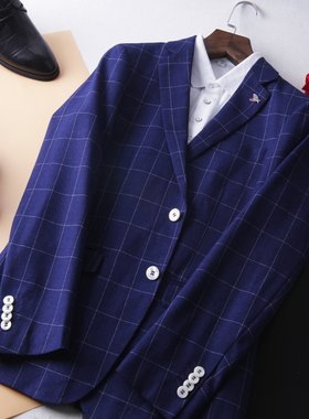 HL35138 海系列商务休闲男士春季薄西装单西外套平驳领两粒扣青年