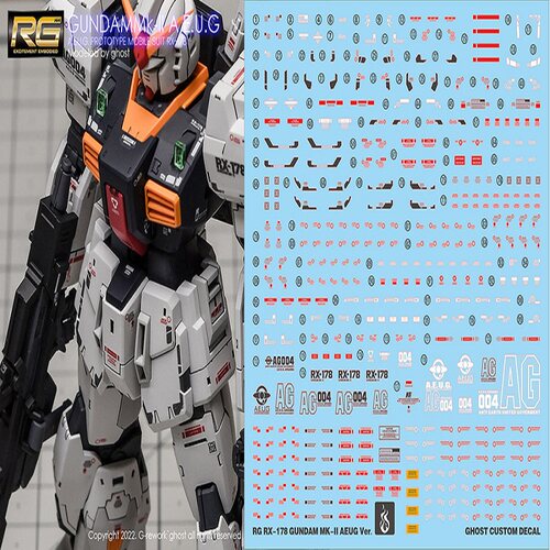炎GHOST版RG白兔MK2荧光水贴