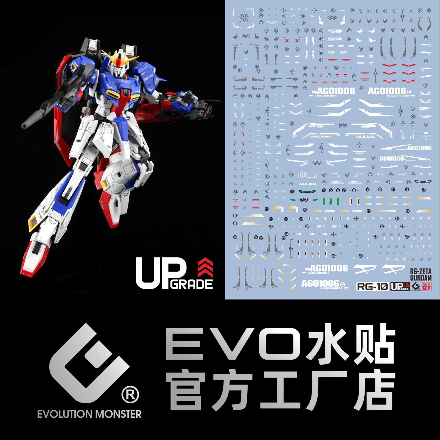 EVORG10Z高达ZETA荧光水贴