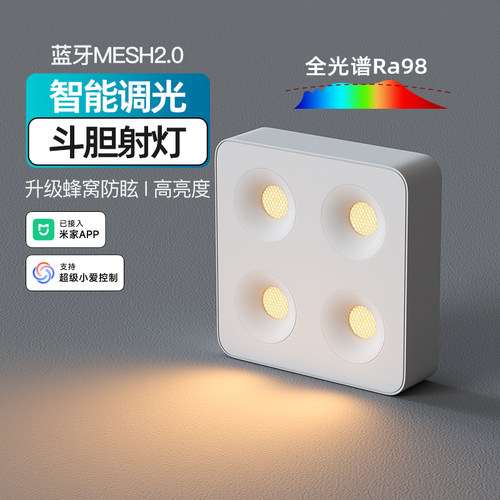 全光谱明装方形射灯斗胆灯