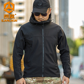 昂垦户外战术软壳冲锋夹克衣男保暖三合一春夏防风防水加绒软壳衣