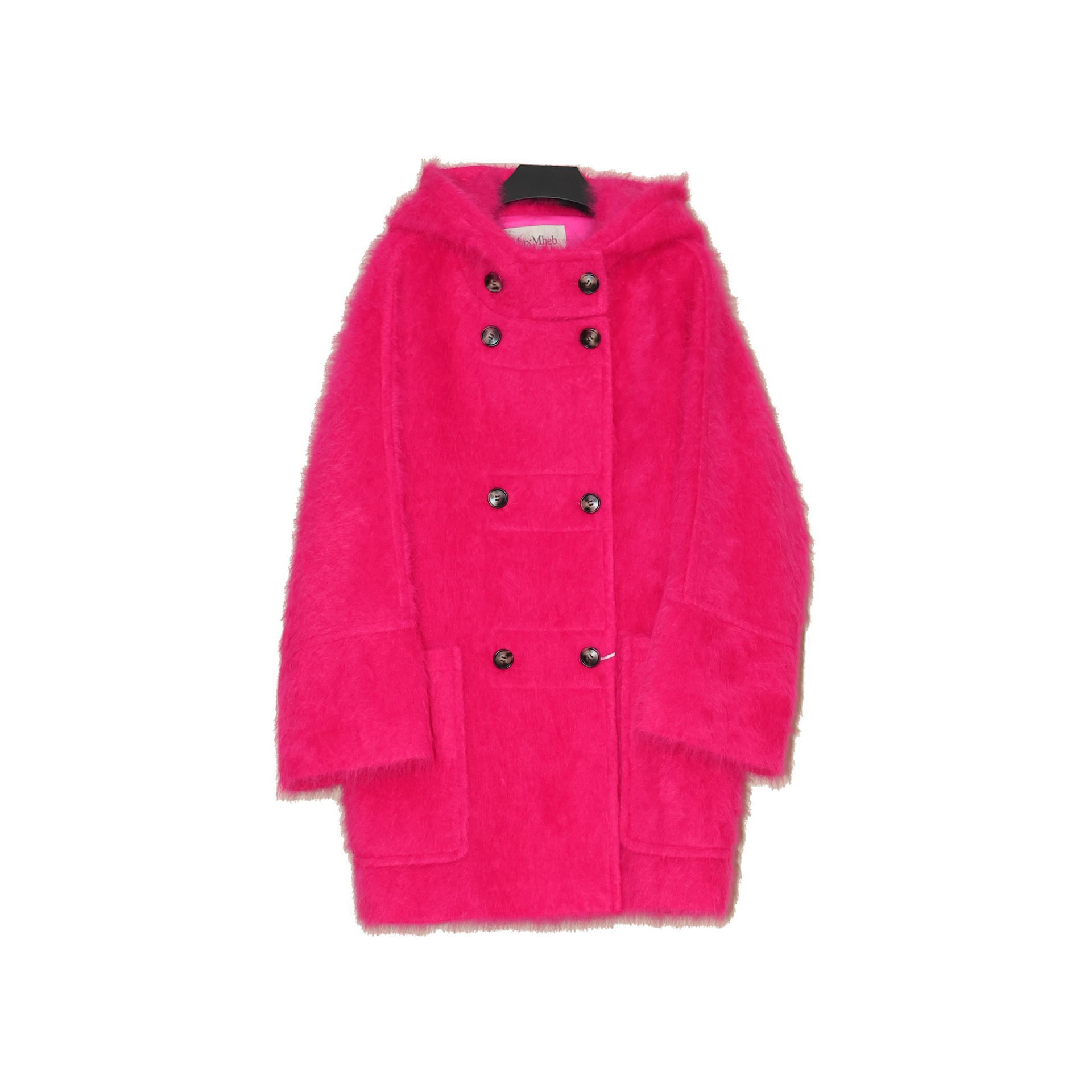 【现货】秋冬安哥拉兔绒软糯毛慵懒风小个子宽松显瘦女士毛呢大衣