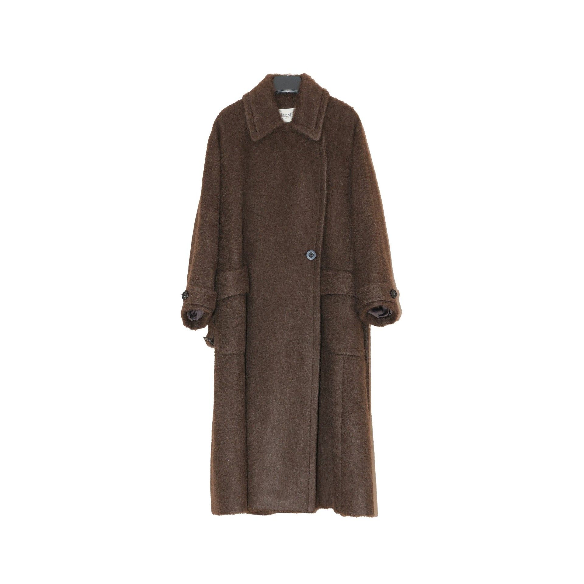 【现货】25秋冬100牦牛绒青绒拉绒女士长款关门领毛呢大衣气质款