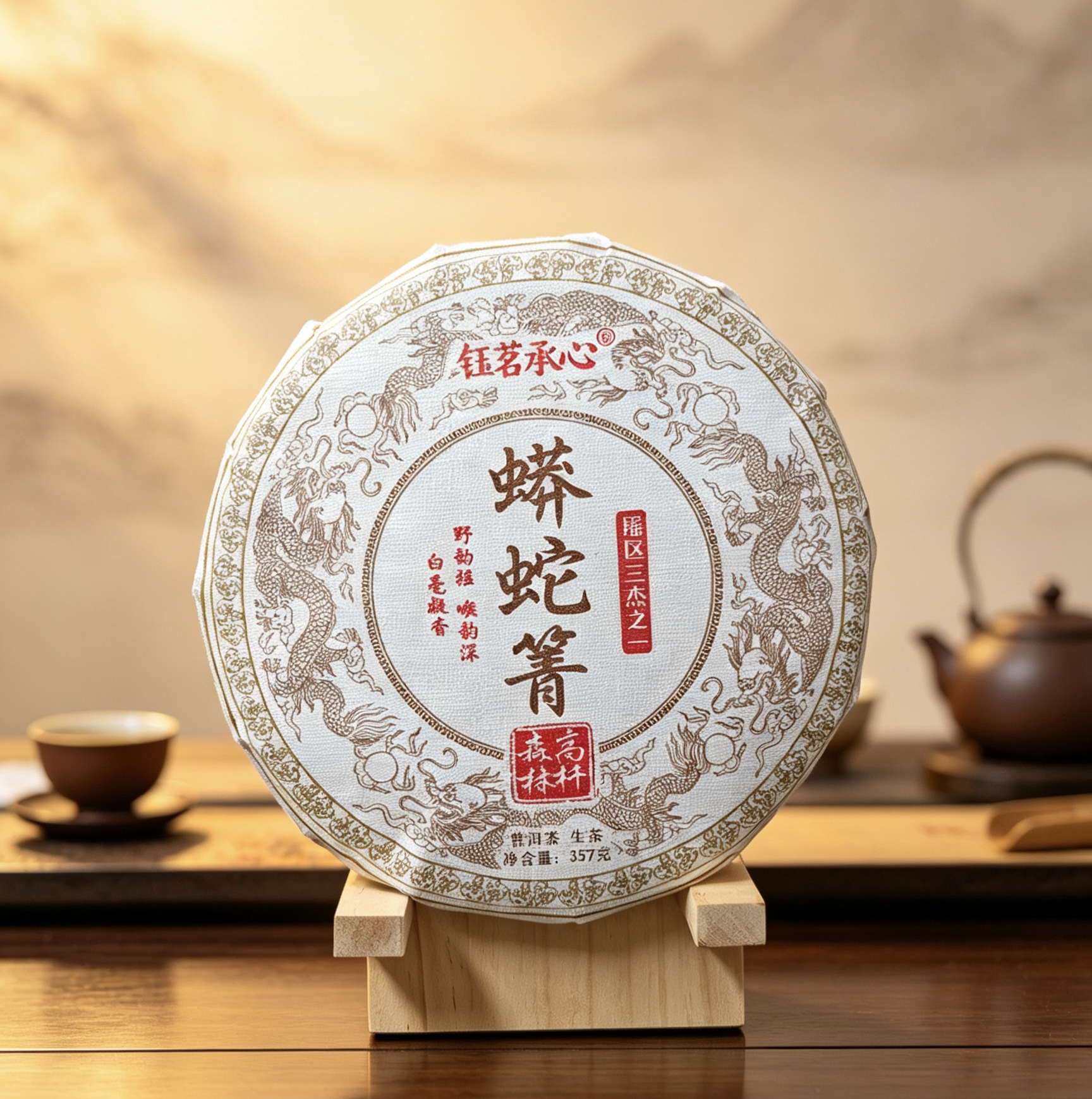 买一送一】蟒蛇箐普洱茶生茶饼