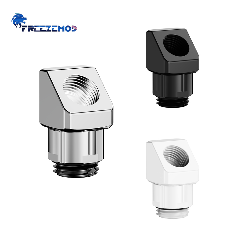 FREEZEMOD水冷接头360度旋转GXZWT-D45螺纹换向45度2023款光面