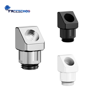 FREEZEMOD水冷接头360度旋转GXZWT-D45螺纹换向45度2023款光面