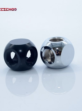 FREEZEMOD电脑水冷多通道HDTD-4STB四通T型G1/4内螺纹