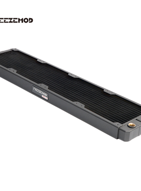 FREEZEMOD电脑水冷铜散热排14扁管TSRP-TW480紫铜翅片12CM风扇位