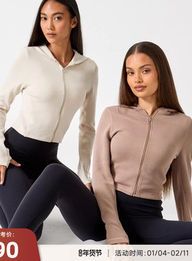 RESHAPE/重塑之路 砂洗消光软糯修身拉链运动连帽卫衣Capability