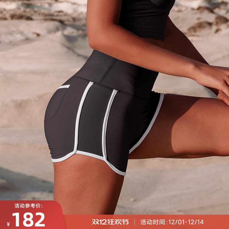 RESHAPE/重塑之路 高腰显臀复古健身运动紧身短裤DoubleSprout
