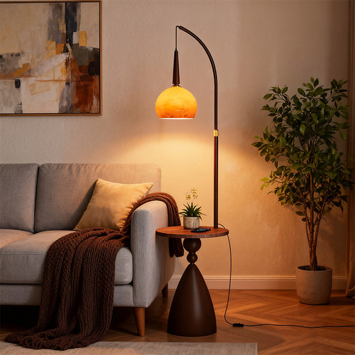 极有家品质工厂高颜值实木落地灯