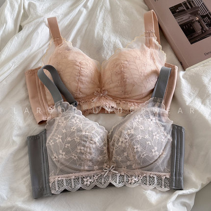 立挺显大~实体撤柜上薄下厚AB杯聚陇型收副乳无钢圈调整型文胸罩