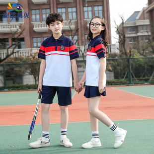 幼儿园园服夏季中小学生校服短袖短裤儿童运动套装T恤短裙两件套