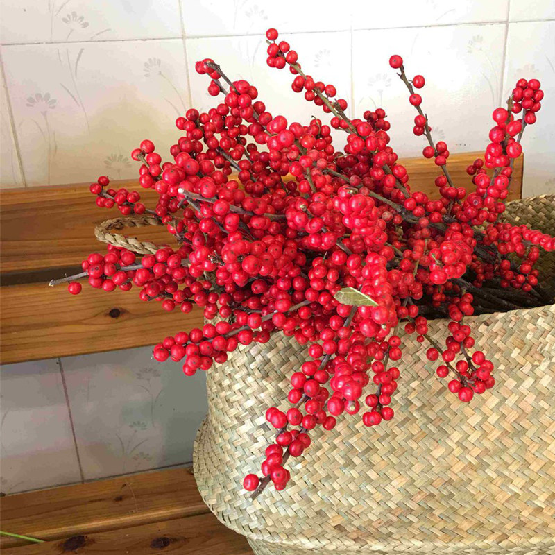 进口北美红冬青鲜花鲜切枝圣诞春节元旦室内装饰水养植物同城速递