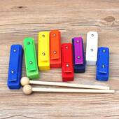 正品 儿童玩奥尔夫击乐器具儿园音早教教具八音块铝打板敲琴小号八