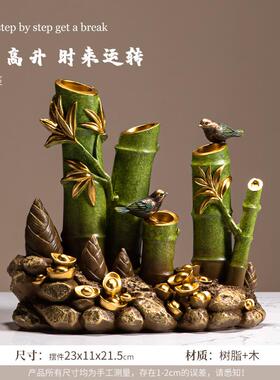 正品节节高升竹子摆件招财新中式客厅玄关装饰品乔迁新居礼品开业