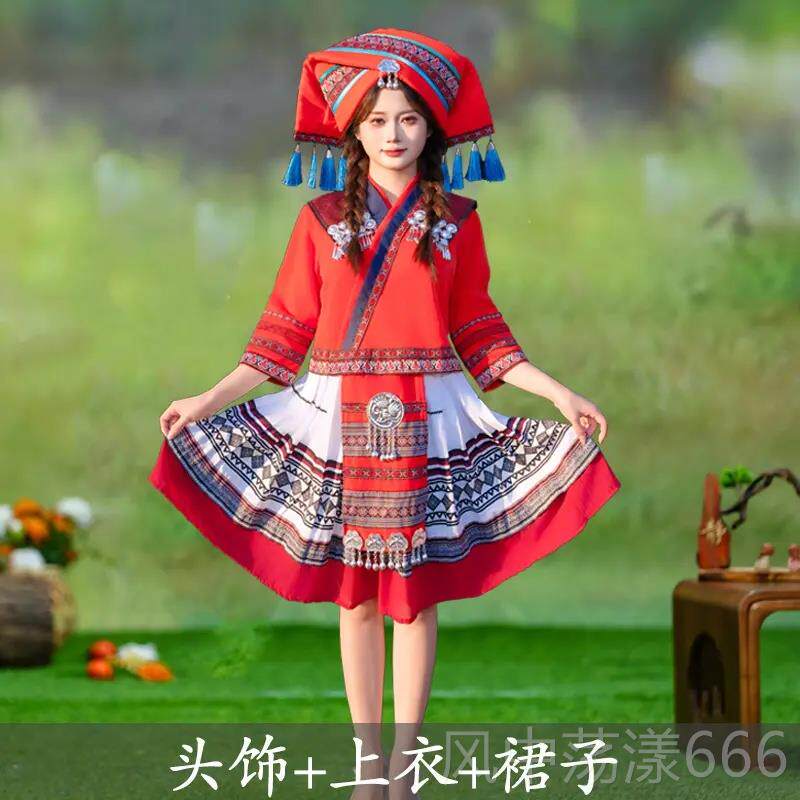 正品广西三三壮服头饰女少数民族月苗族节演出歌服土家族男圩舞蹈