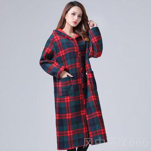 正品冬季保棉暖加长罩长衣女上人衣外套大加绒加厚工作服过膝中款