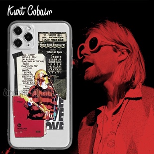 柯本涅槃nirvana摇滚透明手机壳华为小米OPPO红米realme三星vivo一加iQOO11适用15苹果iPhone16promax13xs17