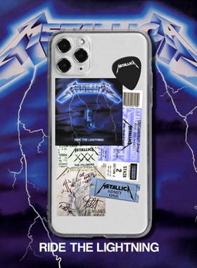 Metallica金属乐队透明手机壳华为荣耀小米OPPO红米realme三星vivo一加iQOO11适用15苹果14iPhone17promaxs13
