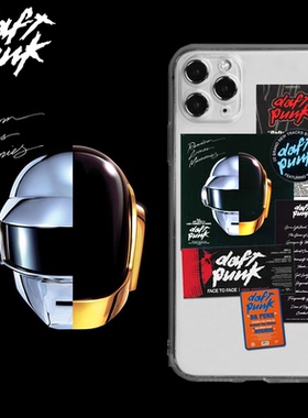 duft punk电子摇滚透明手机壳华为荣耀小米OPPO红米三星vivo一加iQOO11适用14苹果13iPhone12pro16maxr15xs78