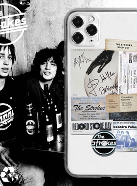 敲击乐队the strokes透明手机保护壳华为荣耀小米OPPO红米三星vivo一加iQOO适用苹果17iPhone16promaxs14xr15