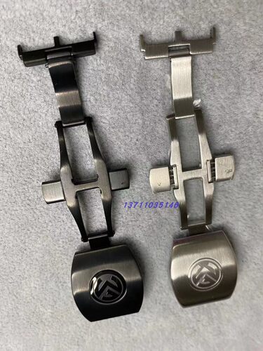 代用FM法兰克穆勒表扣双按蝴蝶扣V45折叠扣316实心精钢扣拉丝
